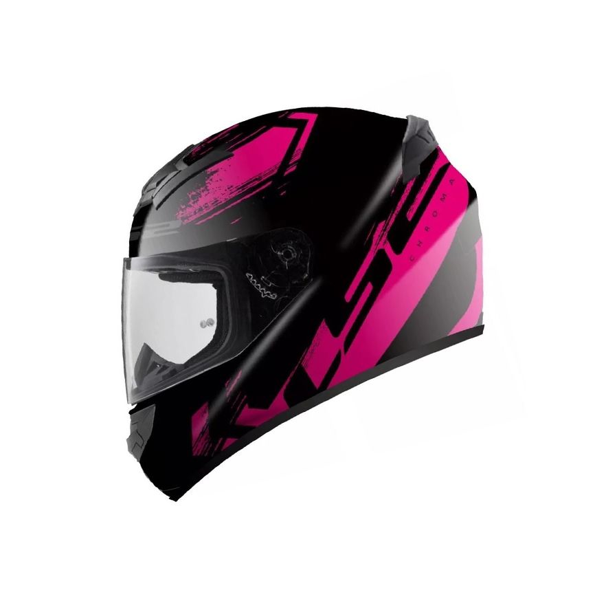 CASCO LS2 FF 352 CHROMA NEGRO ROSA