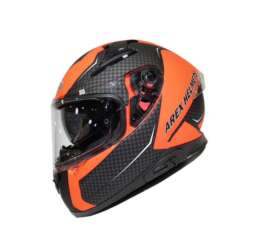CASCO AREX FURY MR-917 CARBON NARANJO