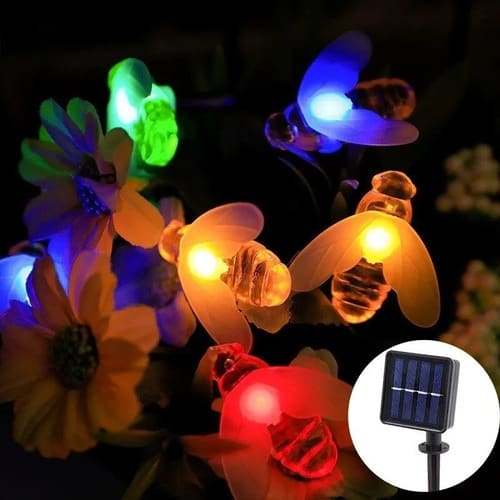 ELEK 122012-3 GUIRNALDA SOLAR ABEJA 3M LED CALIDA  (60)