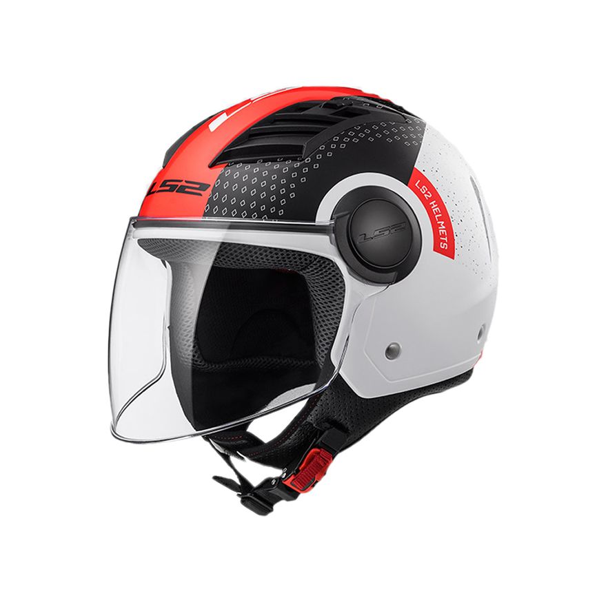 CASCO LS2 OF 562 AIRFLOW CONDOR BCO/ROJO