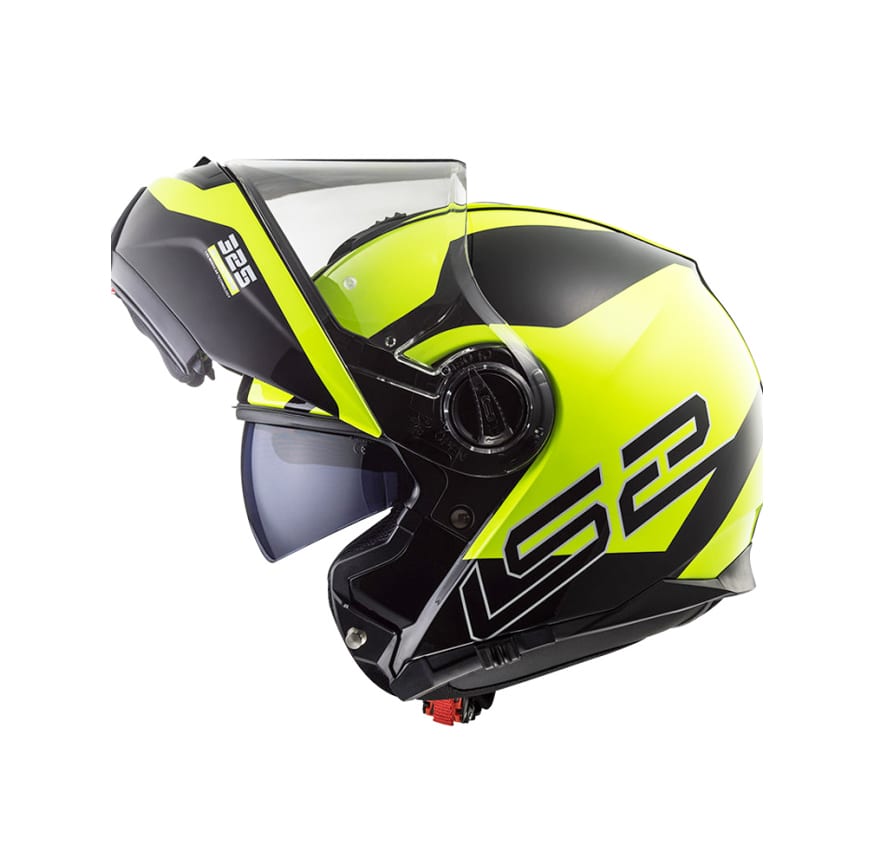 CASCO LS2 FF 325 STROBE ZONE NEGRO AMARILLO