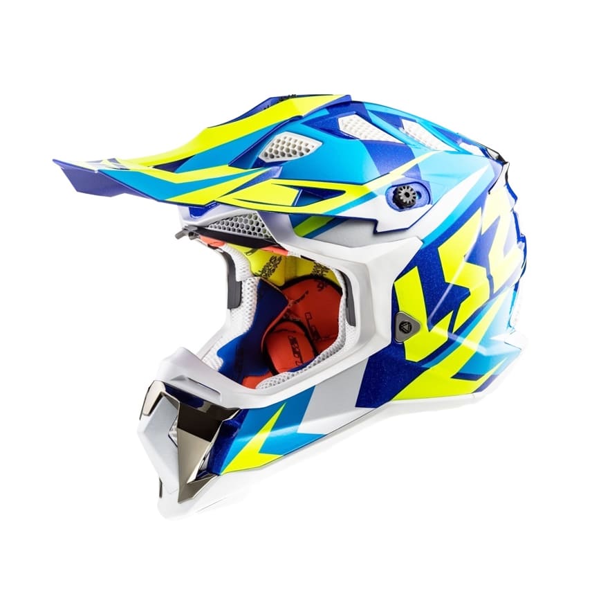 CASCO LS2 MX 470 SUBVERTER NIMBLE BLANC/AZUL/AMARILLO