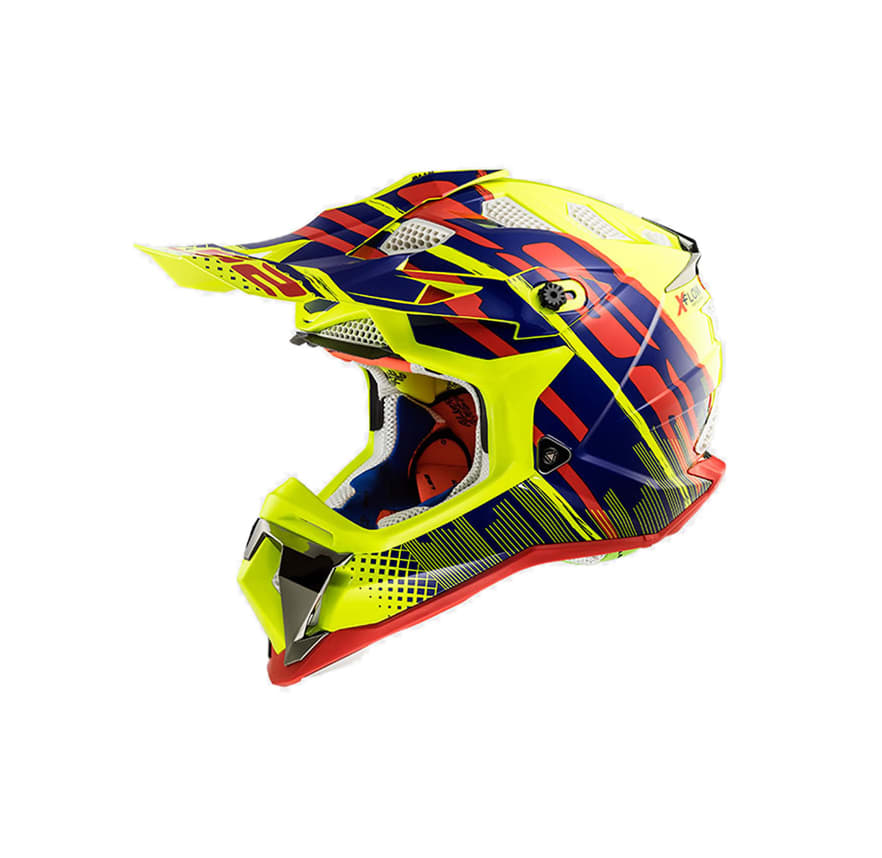 CASCO LS2 MX 470 SUBVERTER BOMBER AMLLO/AZU/ROJO