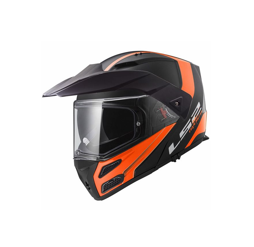 CASCO LS2 FF 324 METRO EVO NEG NARAN MATE