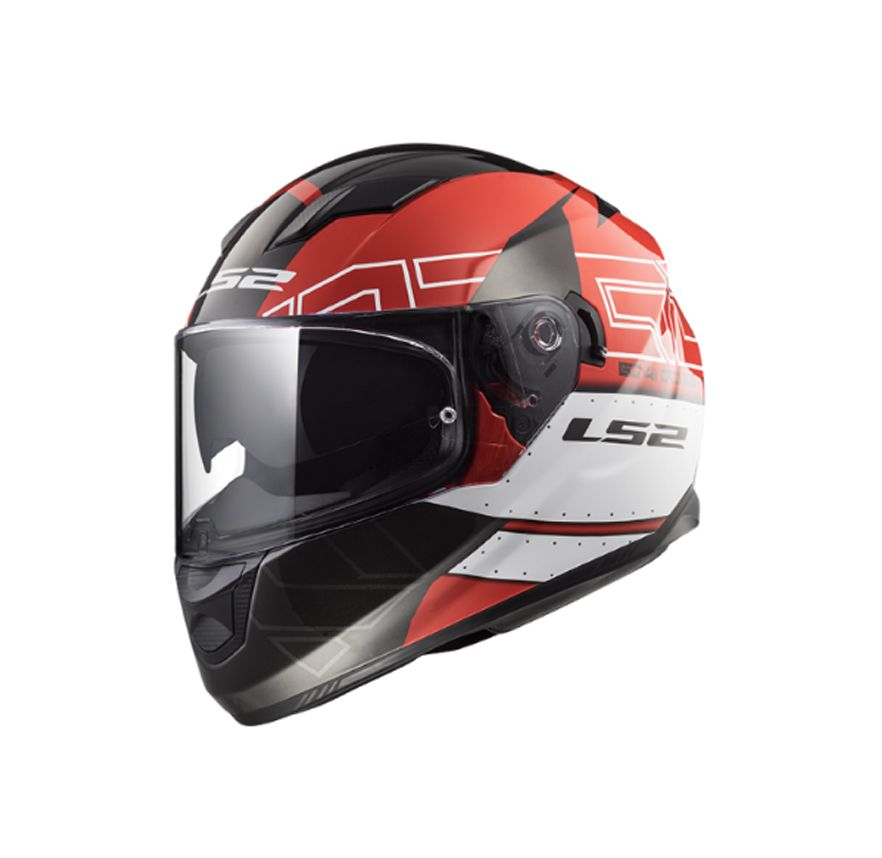 CASCO LS2 FF 320 EVO KUB ROJO NEGRO