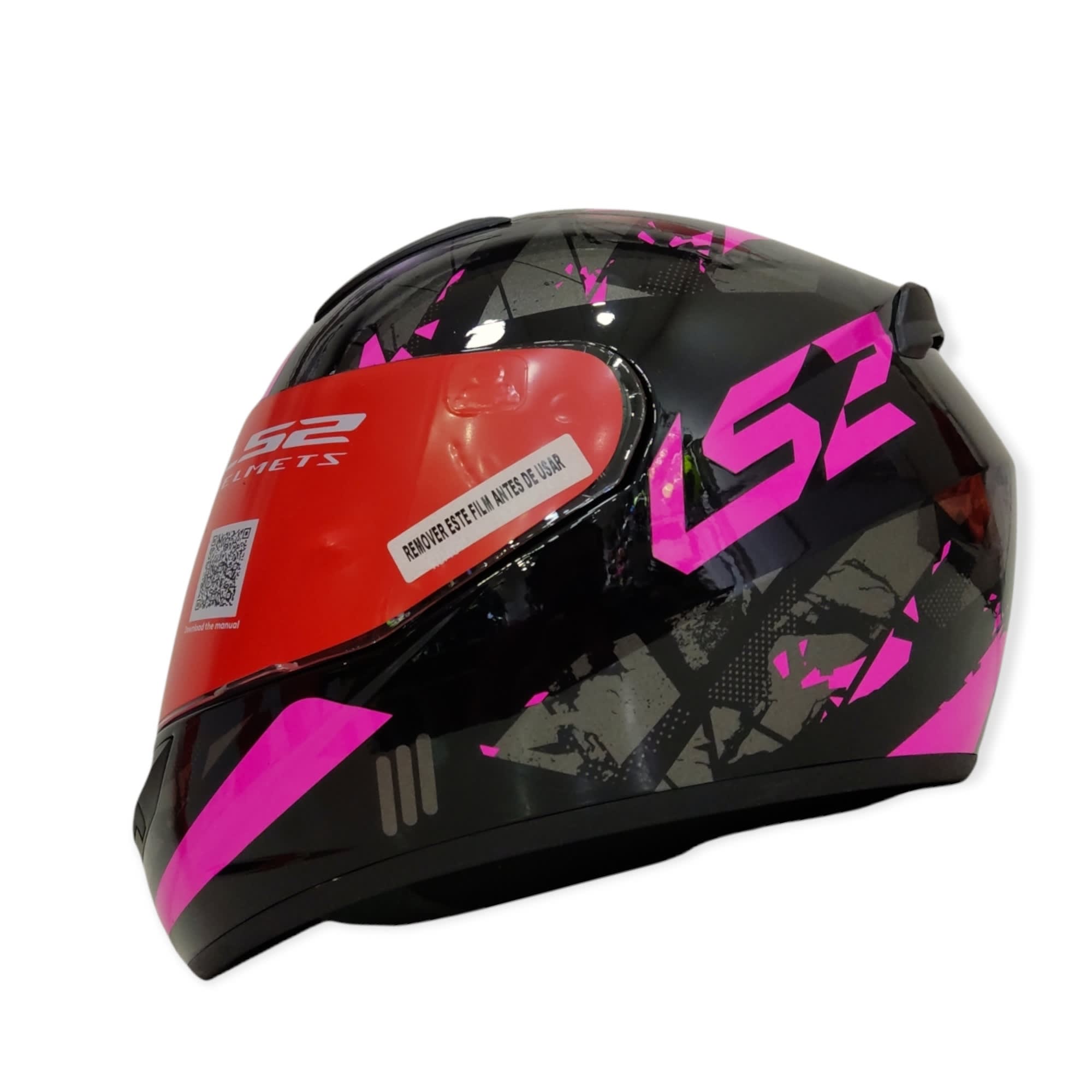 CASCO LS2 FF 352 PALIMNESIS NEGRO ROSA