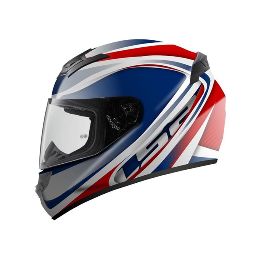 CASCO LS2 FF 352 SILVERSTONE BCO AZUL ROJO