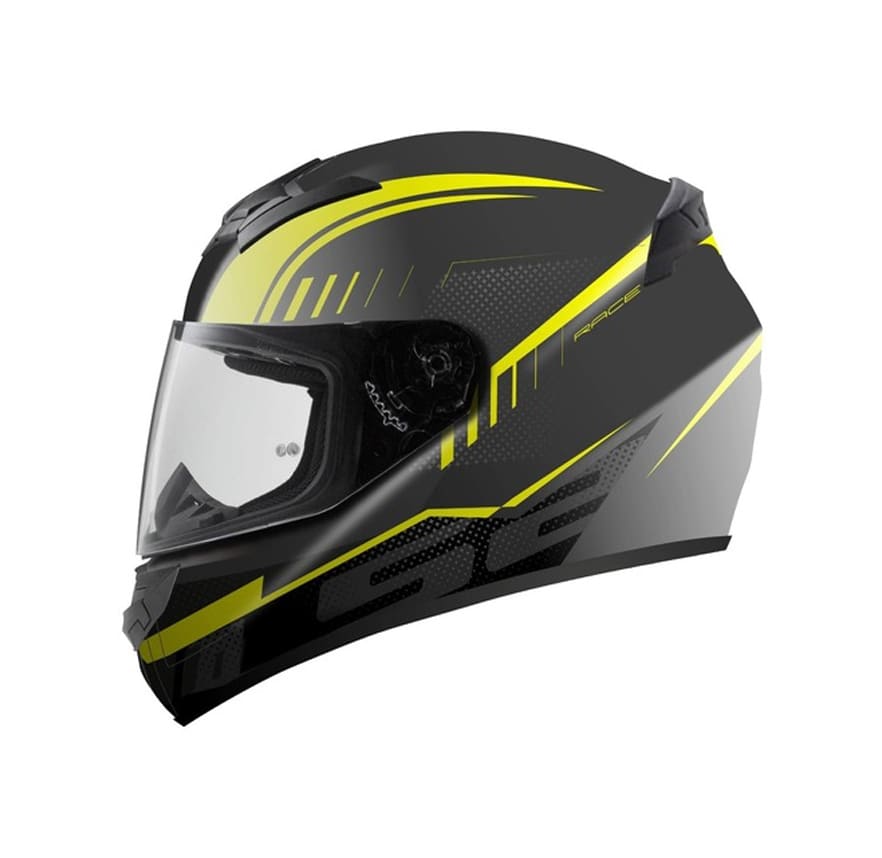 CASCO LS2 FF 352 RACE GRIS AMARILLO