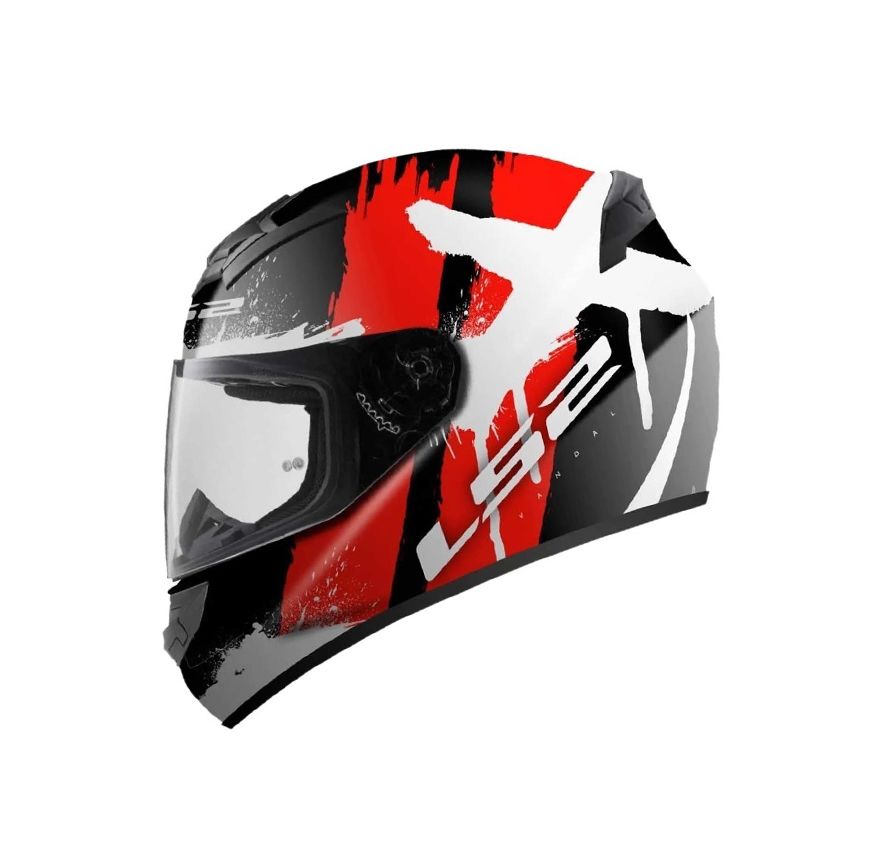 CASCO LS2 FF 352 VANDAL NEGRO ROJO BLANCO