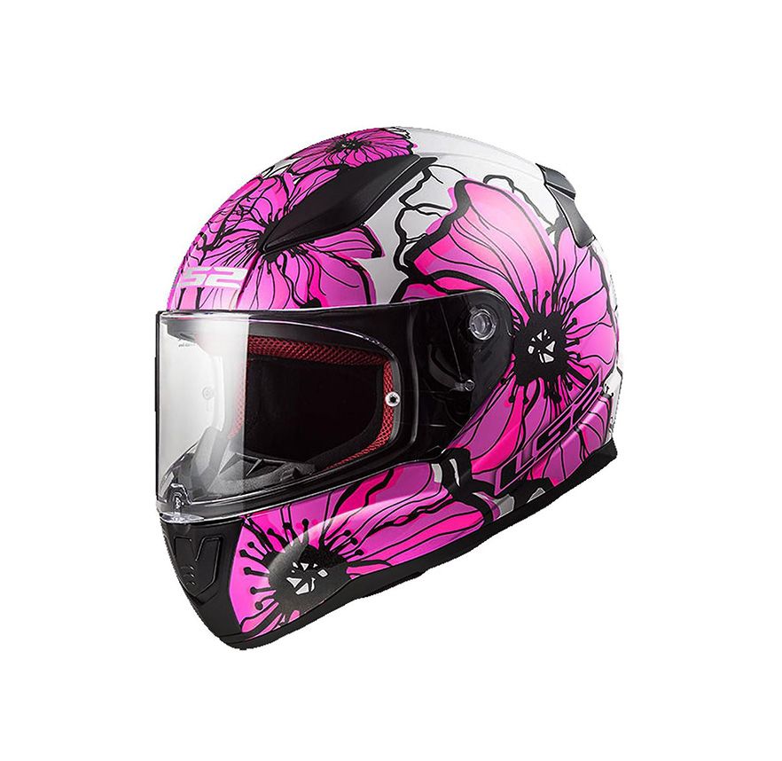 CASCO LS2 FF 353 RAPID POPPIES BCO ROSA
