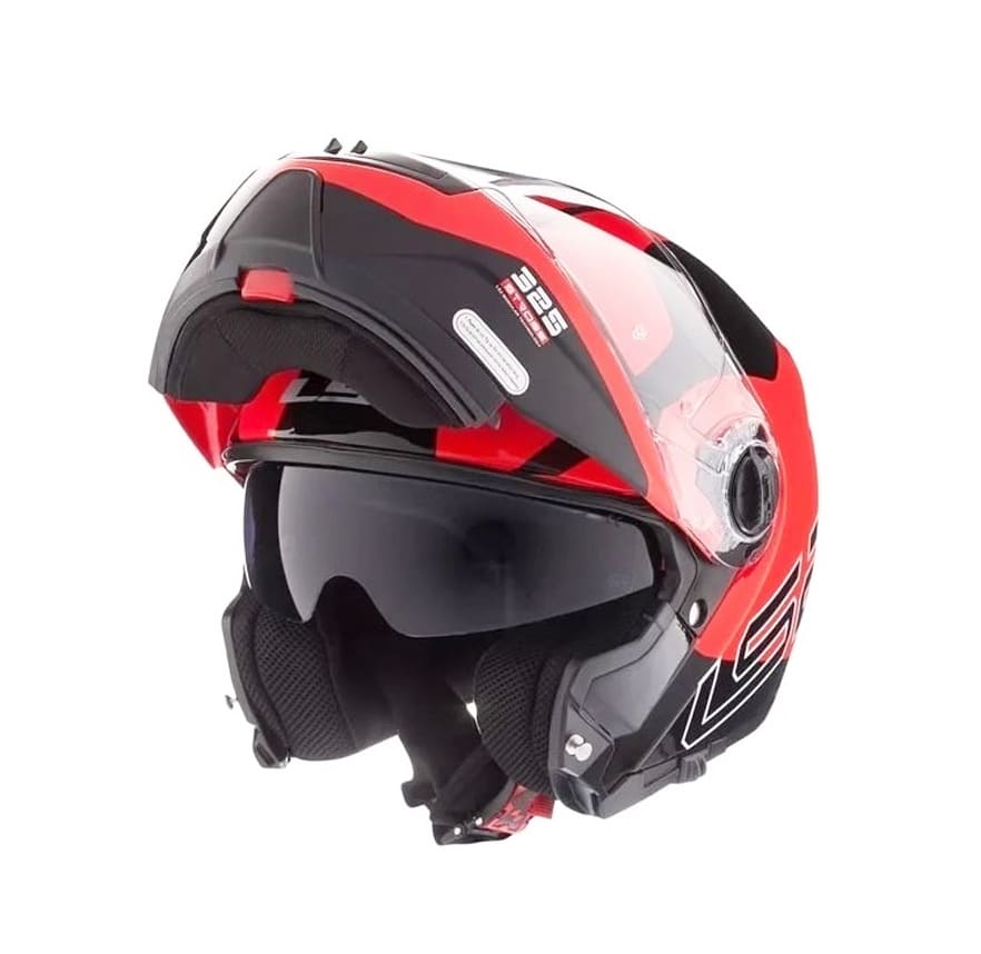 CASCO LS2 FF 325 STROBE ZONE NEGRO ROJO