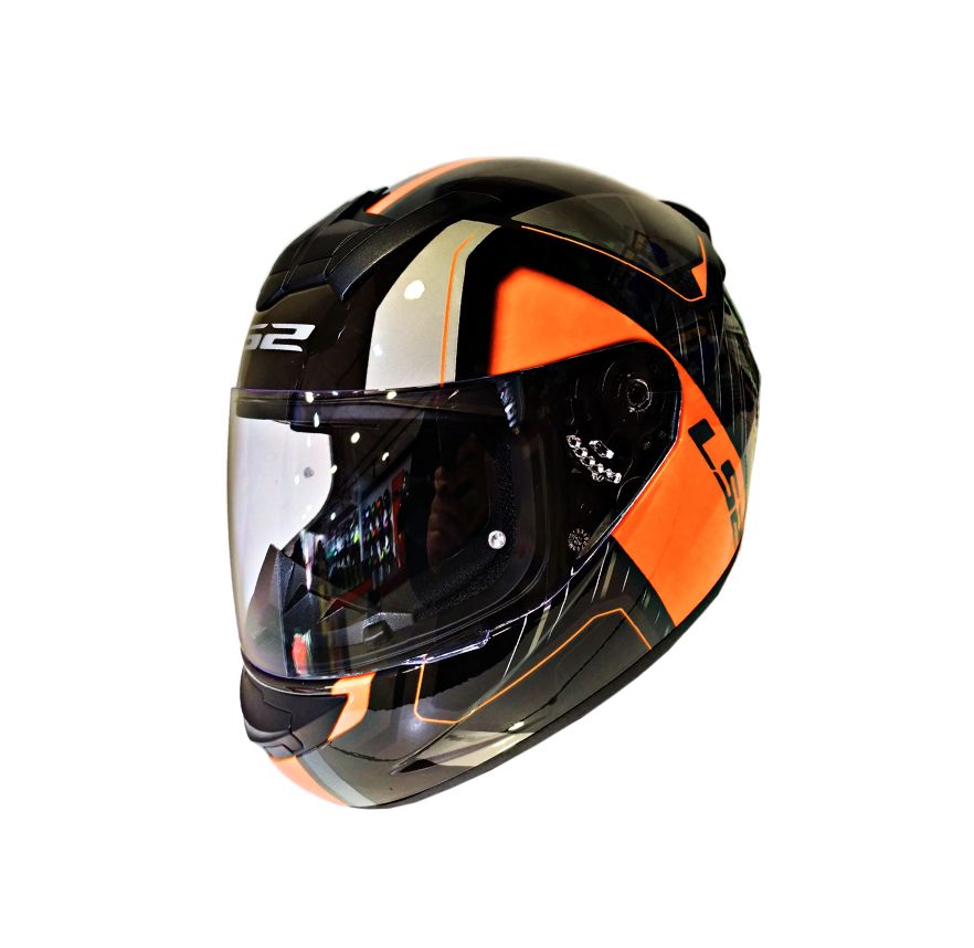 CASCO LS2 FF 352 GOLD GRIS NARANJO