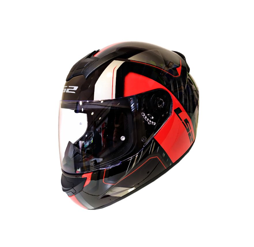 CASCO LS2 FF 352 GOLD NEGRO GRIS ROJO