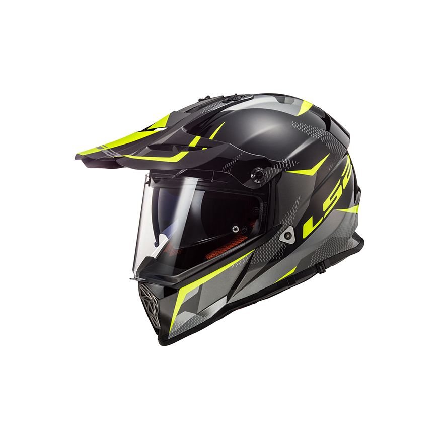 CASCO LS2 MX 436 PIONEER RING NEG AMAR TITANIO