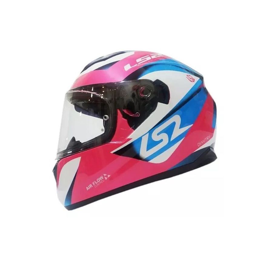 CASCO LS2 FF 320 EVO DIMITRY NEG AZUL ROSA