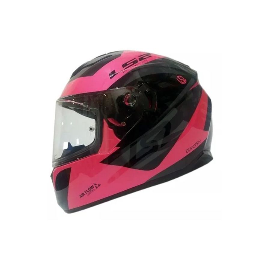 CASCO LS2 FF 320 EVO DIMITRY NEGRO ROSA