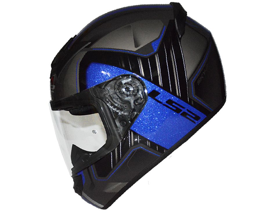 CASCO LS2 FF 352 GOLD NEGRO GRIS AZUL