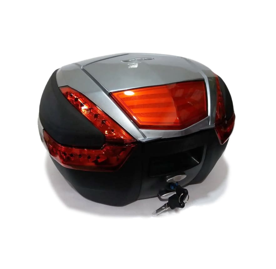 MALETA TOP CASE REX E-62 DE 38 LITROS NEG/GRIS
