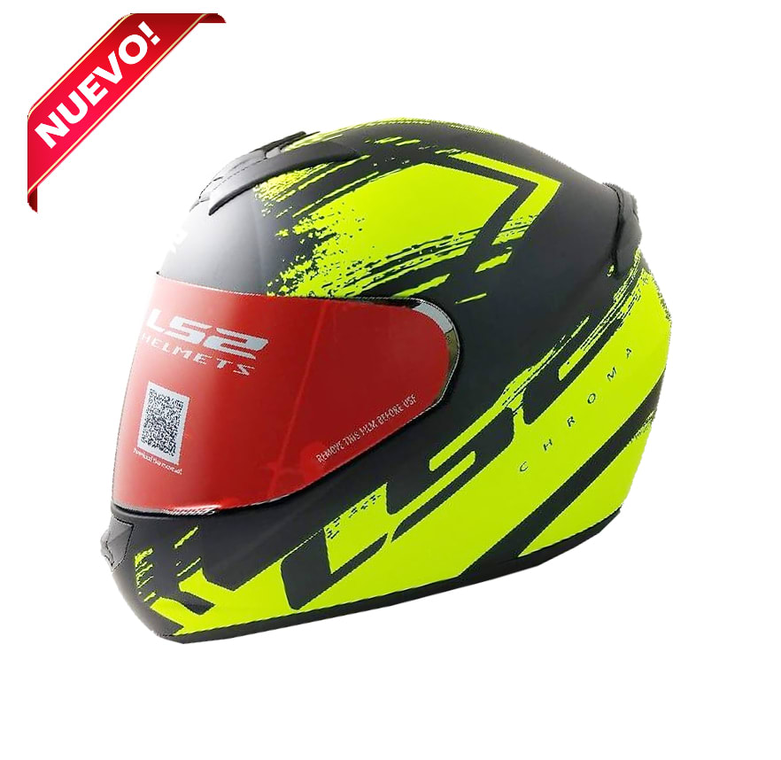 CASCO LS2 FF 352 CHROMA NEGRO AMARILLO