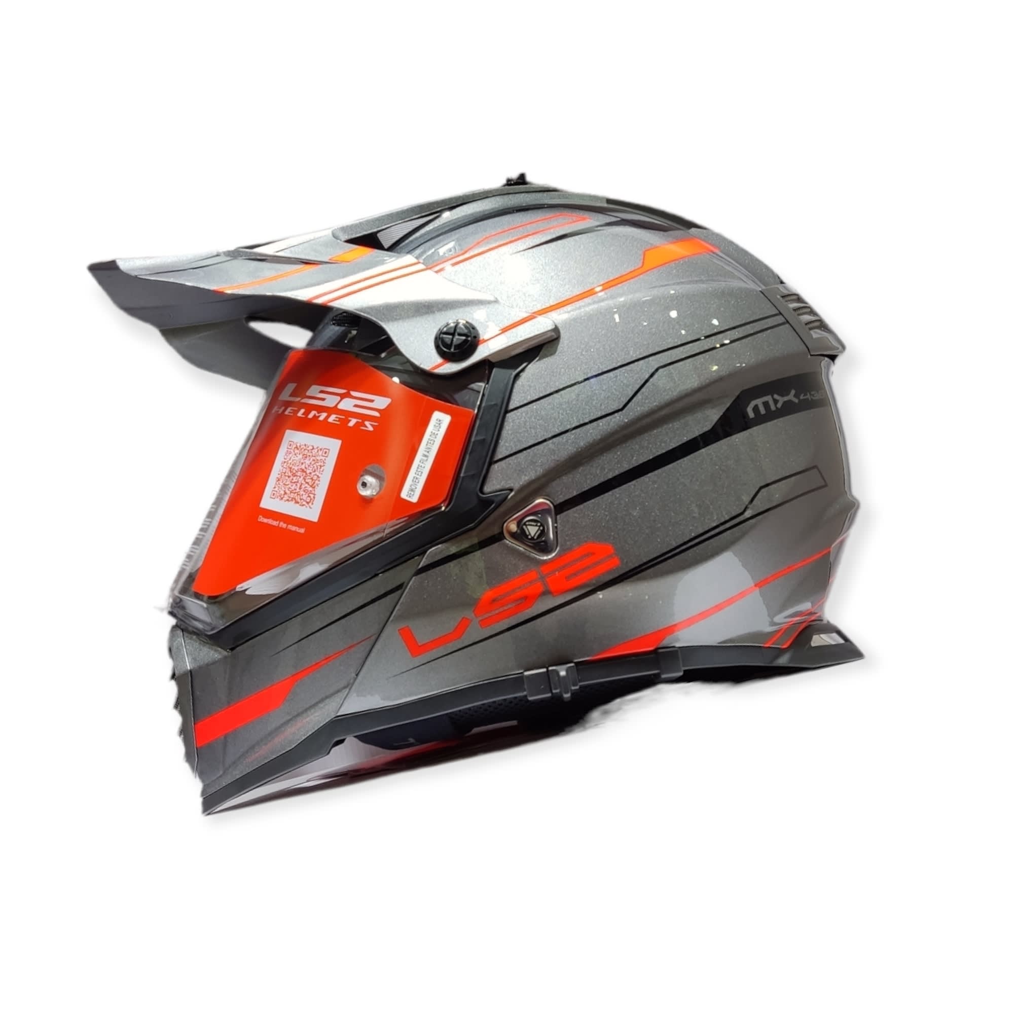 CASCO LS2 MX 436 PIONEER EVO KNIGHT NARANJA TITANIUM
