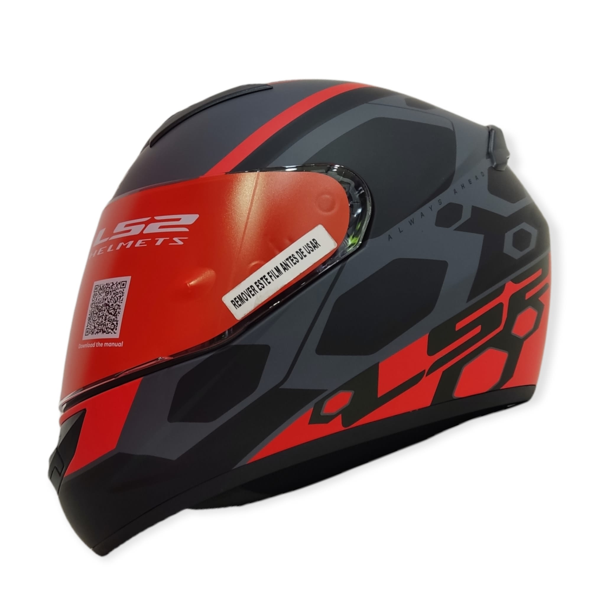 CASCO LS2 FF 352 MEIN NEG ROJO MAT