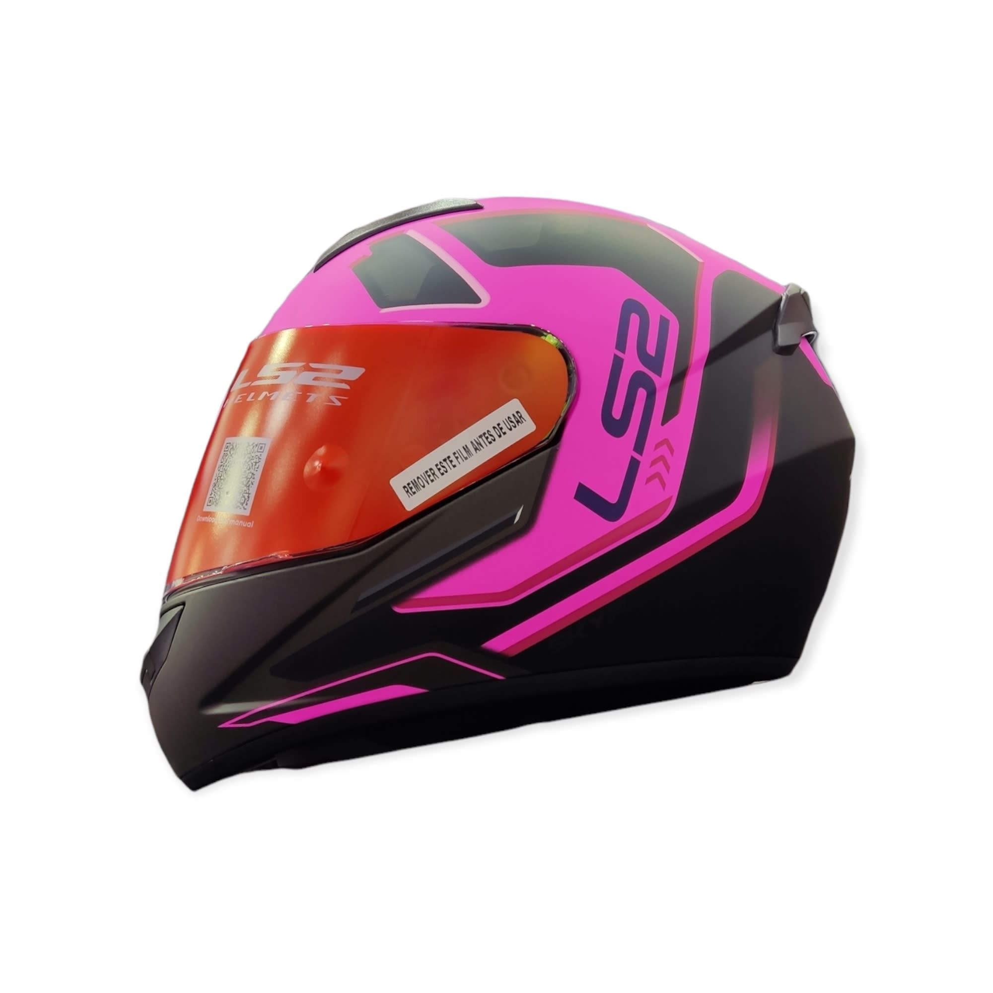 LS2 FF 352 IRONFACE MATT BLACK NEON FUCSIA