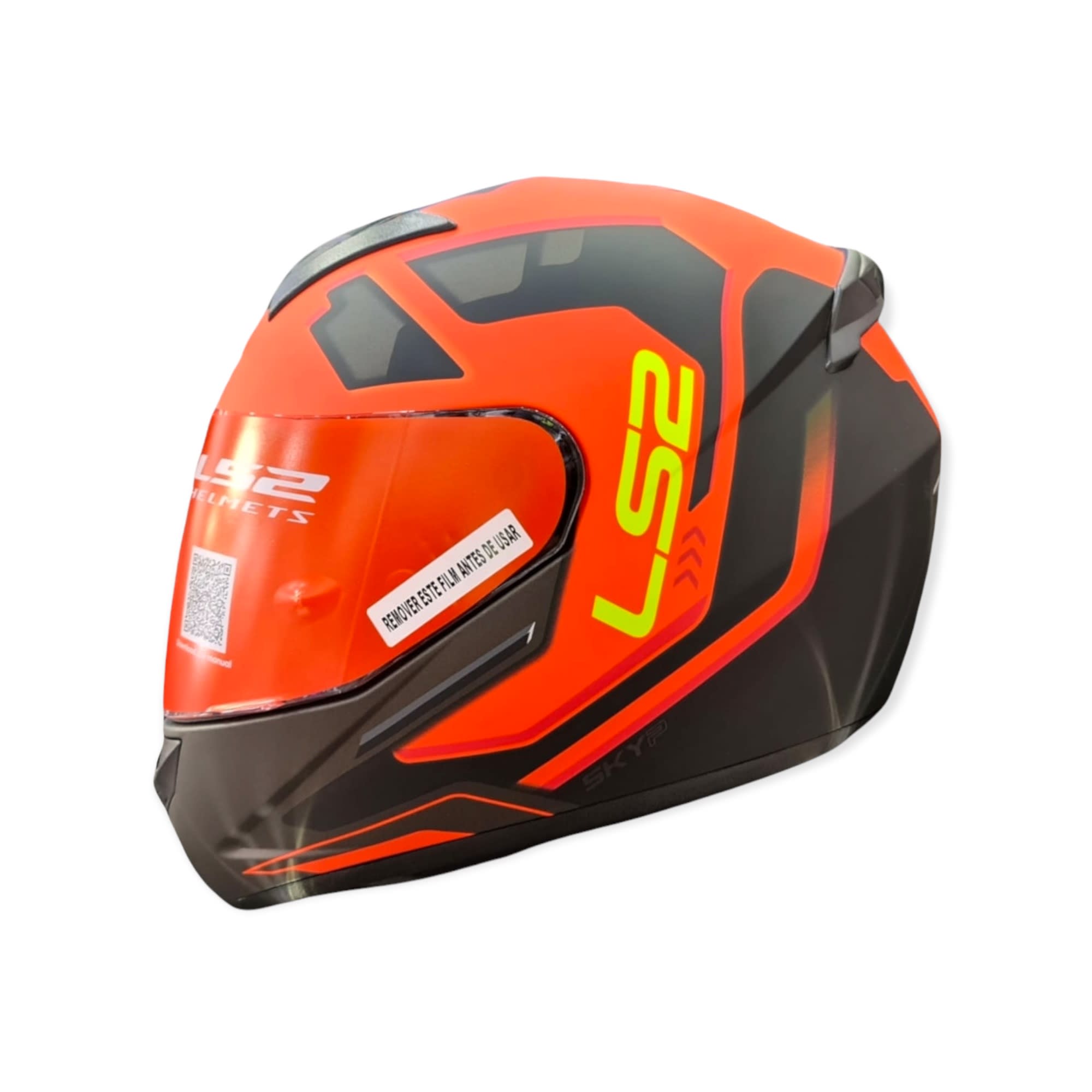 LS2 FF 352 IRONFACE MATT BLACK NEON ORANGE