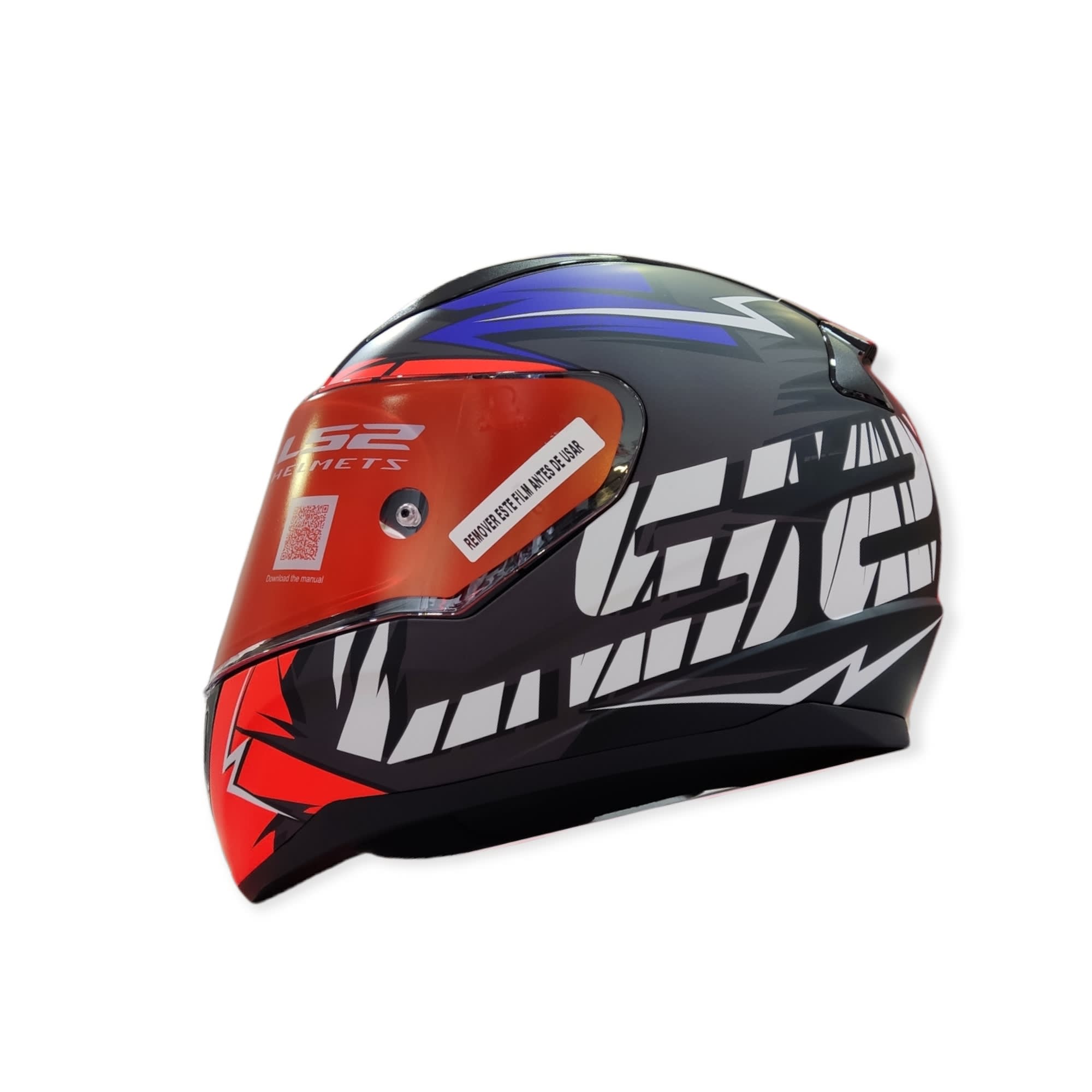 CASCO LS2 FF 353 RAPID CHROMO NAR AZUL FLUO