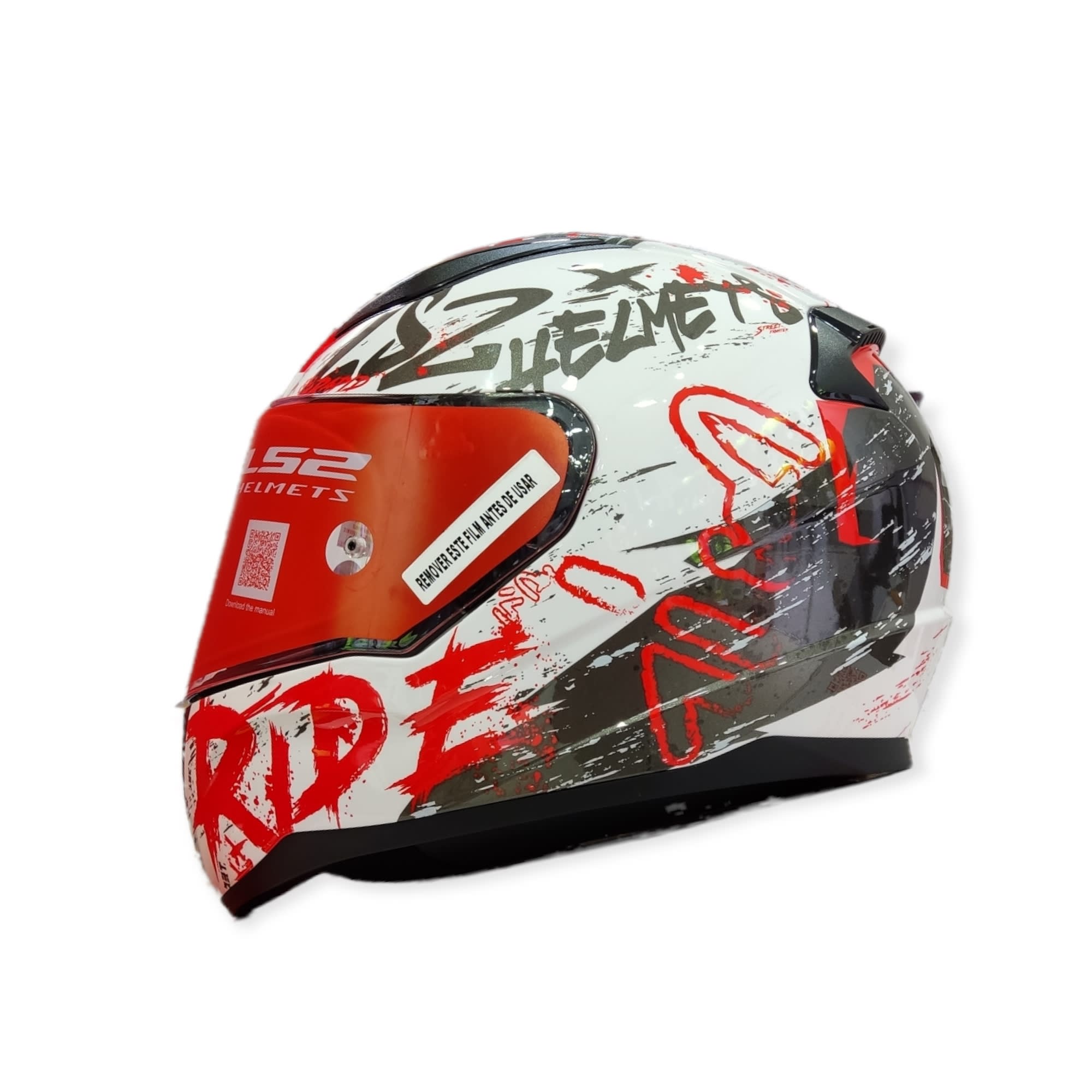 CASCO LS2 FF 353 RAPID NAUGHTY BLANCO ROJO