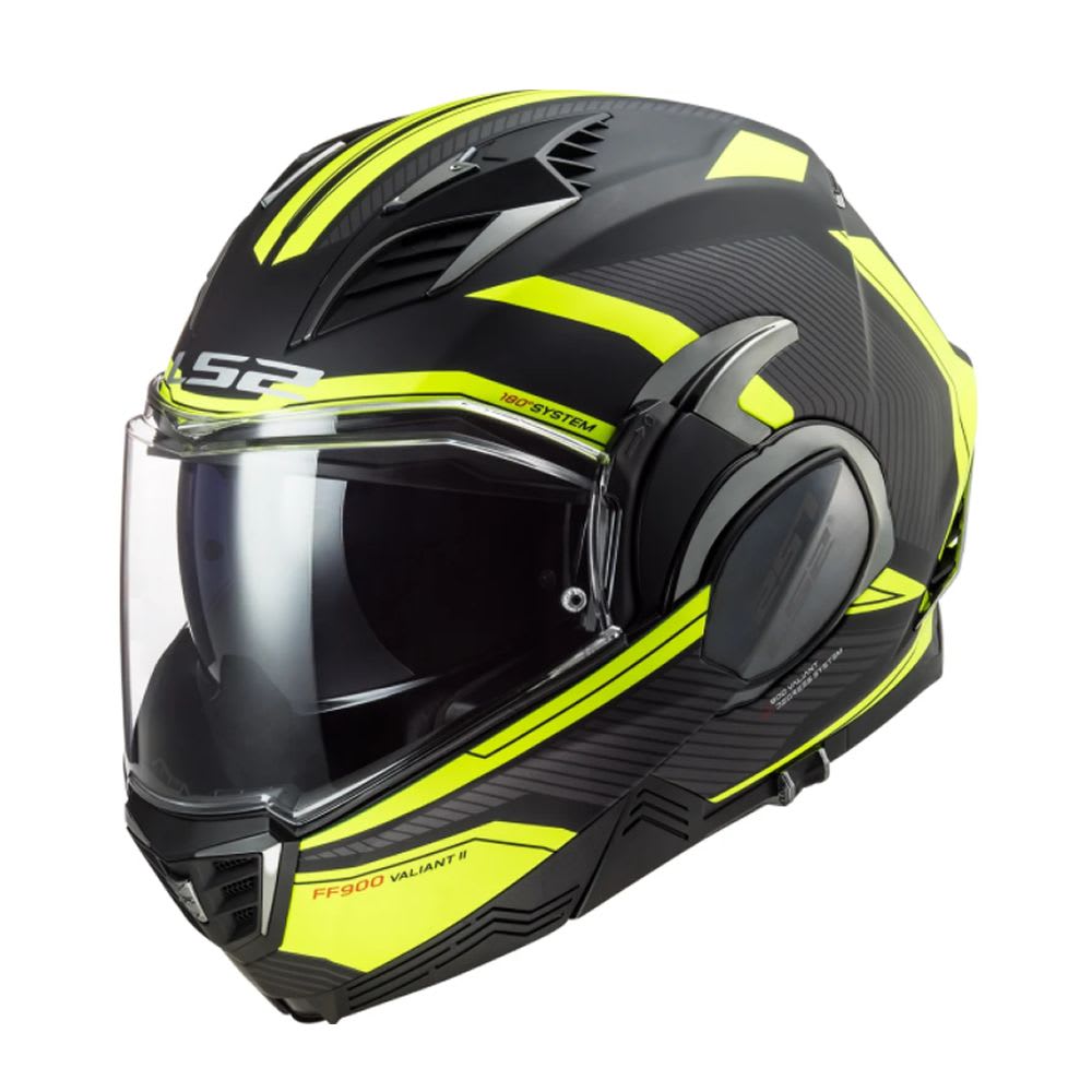 CASCO LS2 FF 900 VALIANT II REVO NEGRO HI-VI AMARILLO