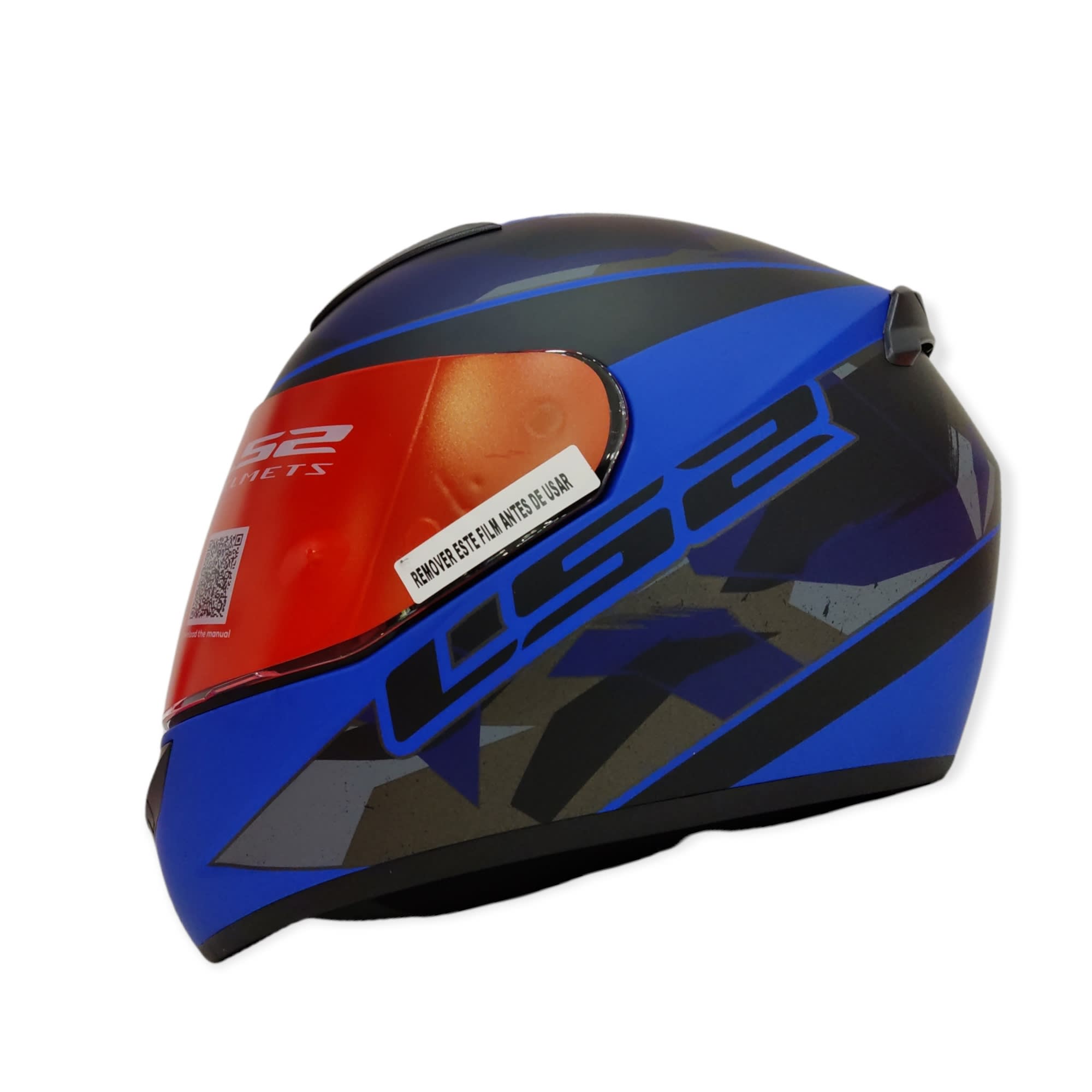 CASCO LS2 FF 352 RECRUIT NGO AZUL MAT