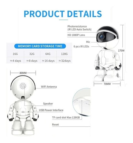 ELEK 148708 CAMARA ASTRONAUTA YOOSEE C/MOVIMIENTO