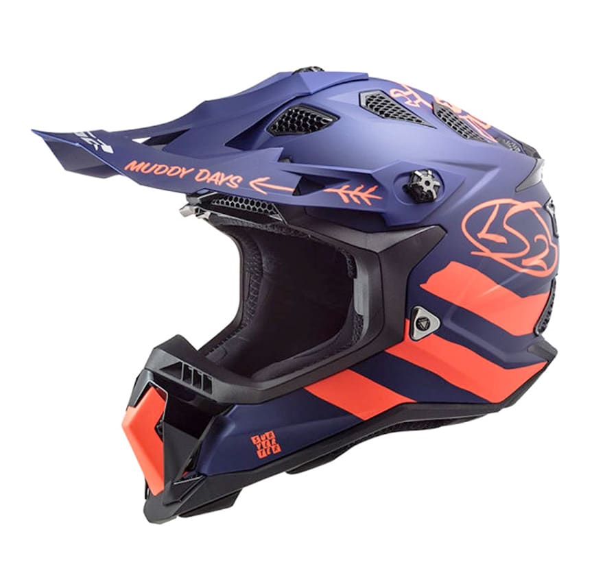 CASCO LS2 MX700 SUBVERTER EVO CARGO AZUL NARANJA MATE