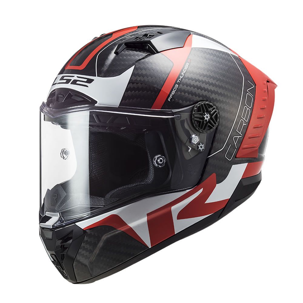 CASCO LS2 FF 805 THUNDER RACING1 ROJO BLANCO