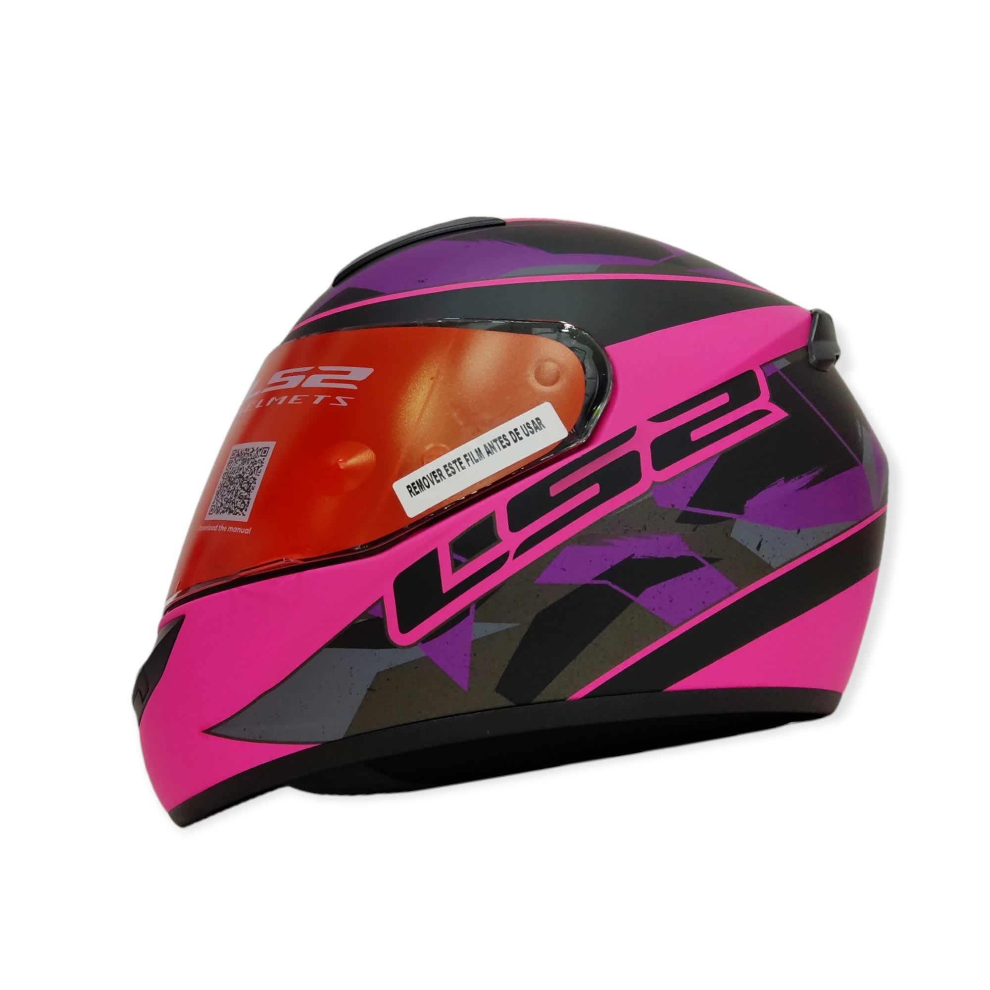 CASCO LS2 FF 352 RECRUIT NGO ROSA MAT