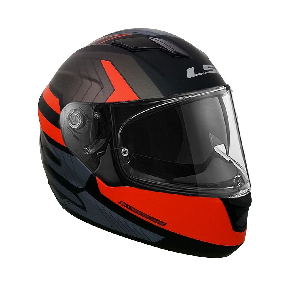 CASCO LS2 FF 320 STREAM EVO EXO NEGRO ROJO MATE