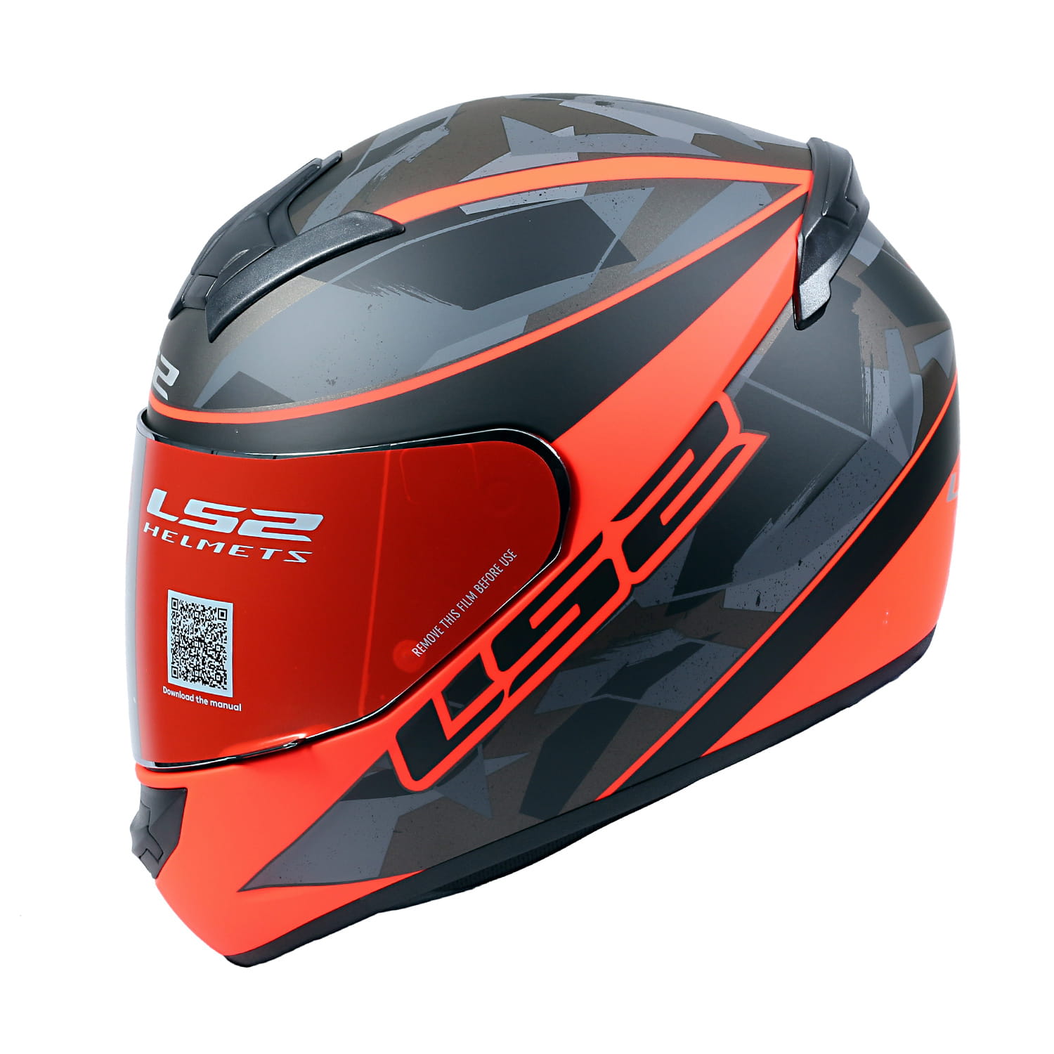 CASCO LS2 FF 352 RECRUIT NGO NARANJO MAT