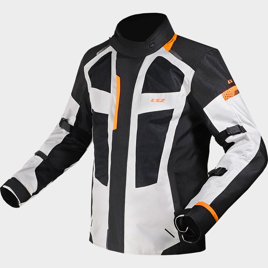 CHAQUETA LS2 SCOUT NEGRA GRIS NARANJA