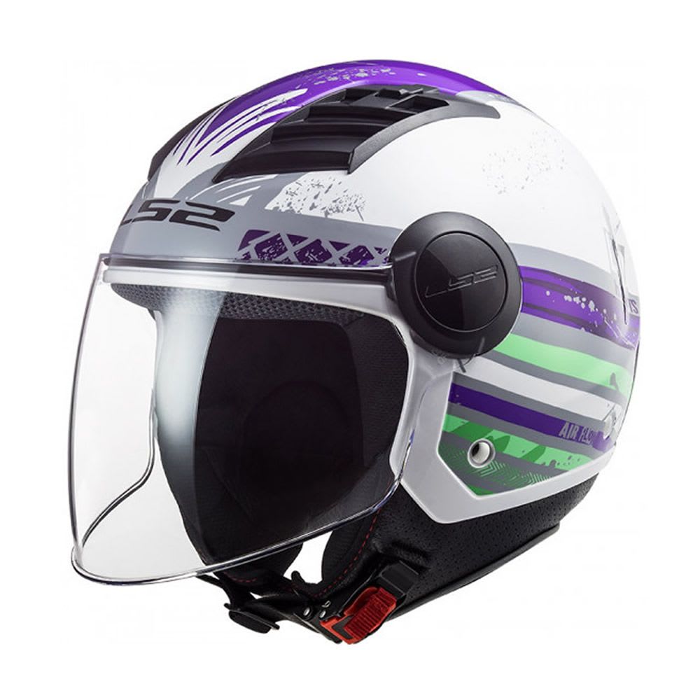 CASCO LS2 OF562 AIRFLOW RONNIE TITANIO MORADO