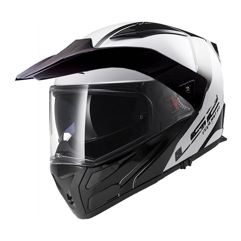 CASCO LS2 FF 324 METRO RAPID NEGRO BLANCO MATE