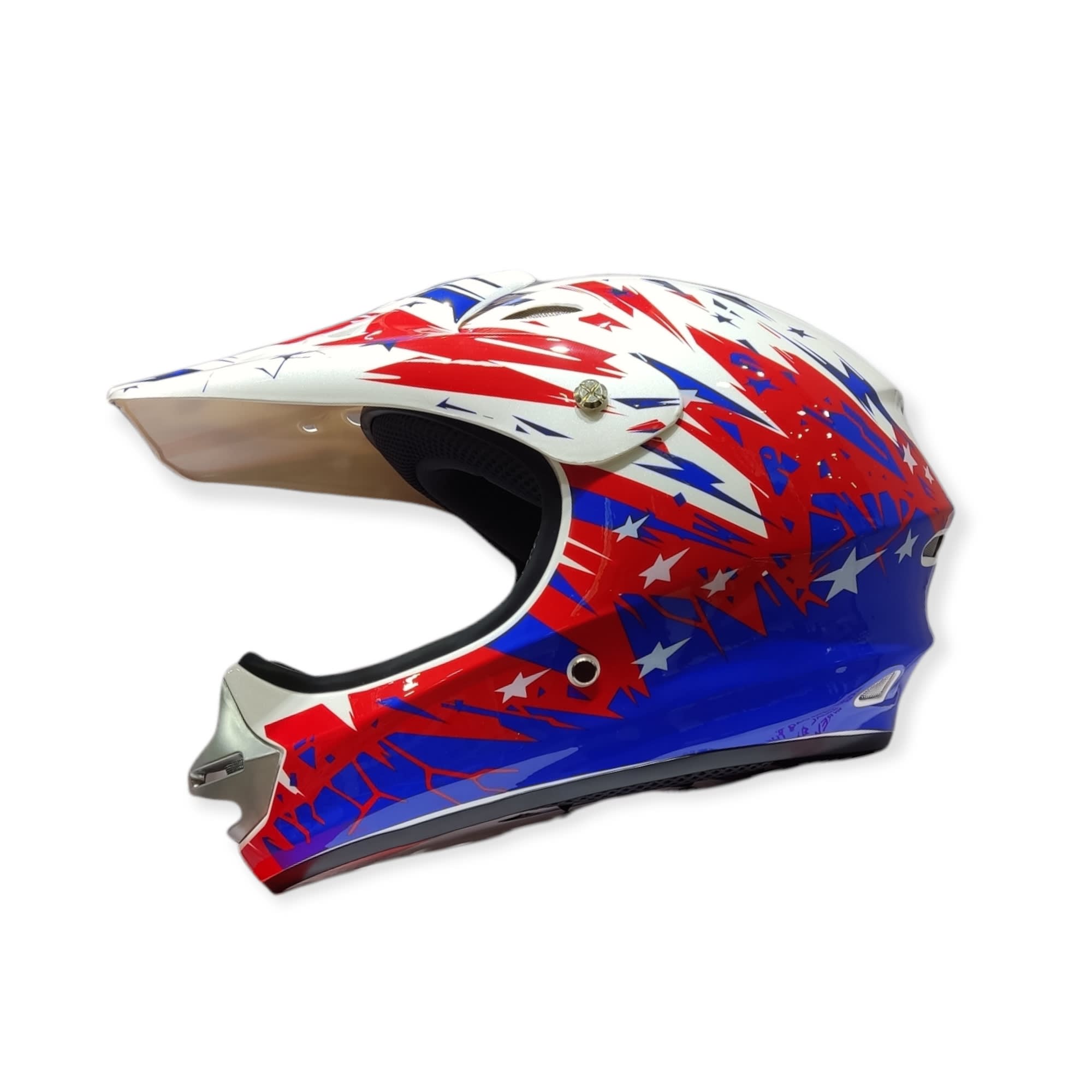 CASCO GHB 818-1 MX STARS ROJO AZUL