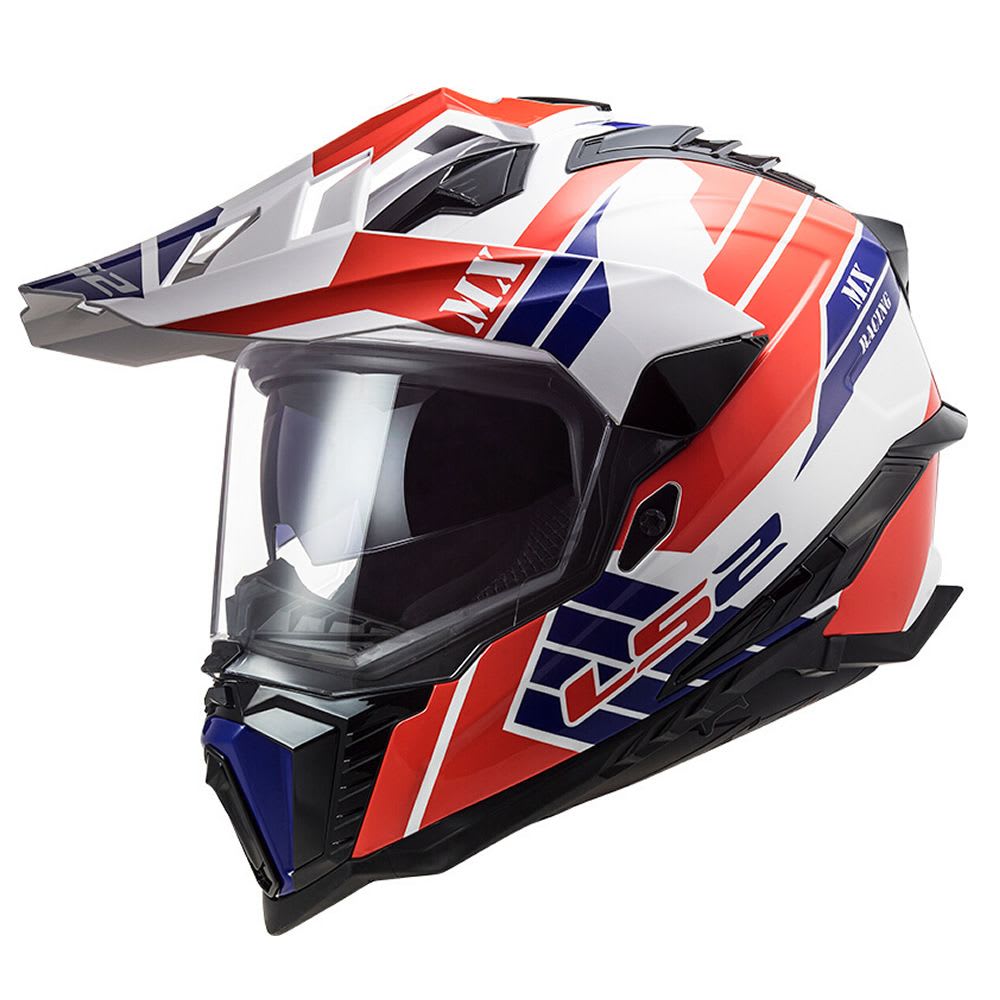 CASCO LS2 MX701 EXPLORER ATLANTIS BCO ROJO AZUL
