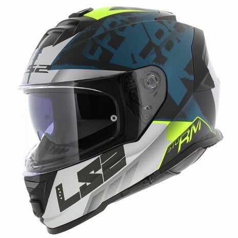 CASCO LS2 FF 800 STORM SPRINTER NEGRO PLATA COBALT