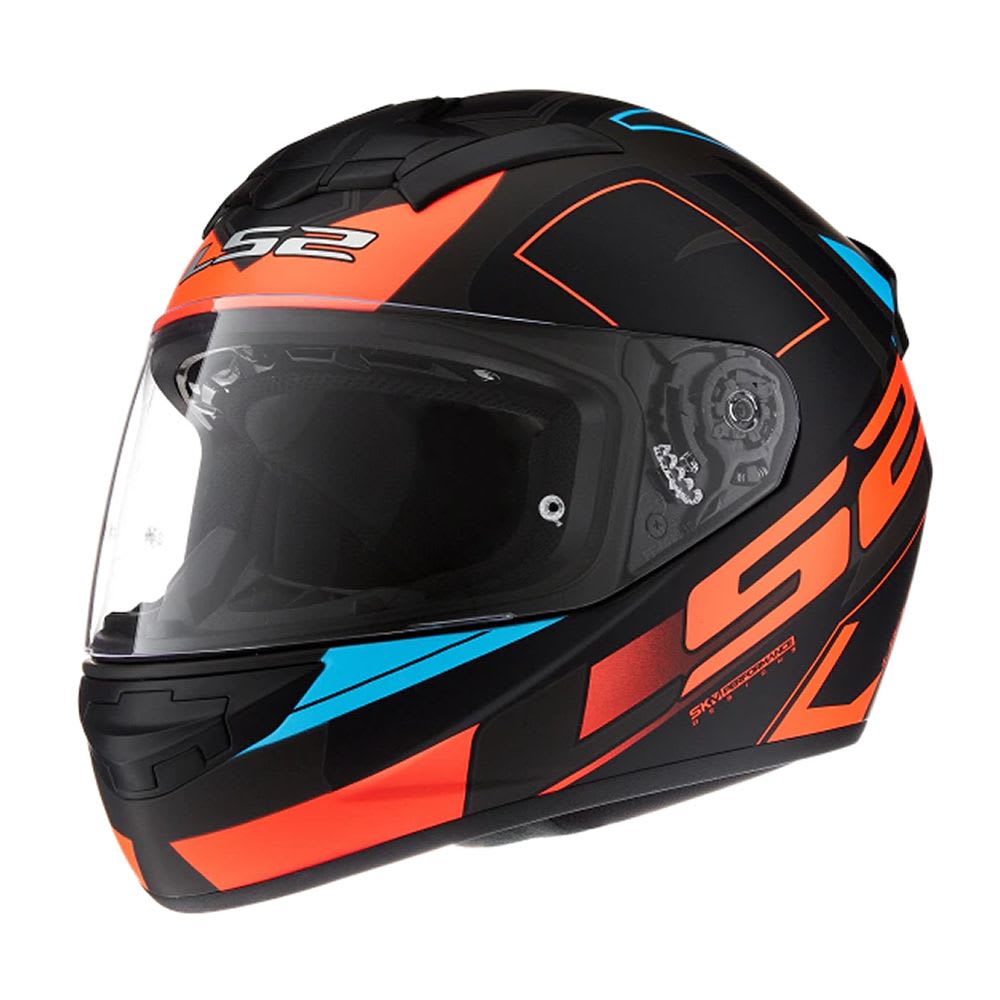 CASCO LS2 FF 352 CYPRESS NEGRO NARANJA MAT
