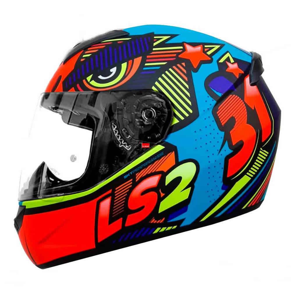 CASCO LS2 FF 352 KHAN AZUL NARANJA