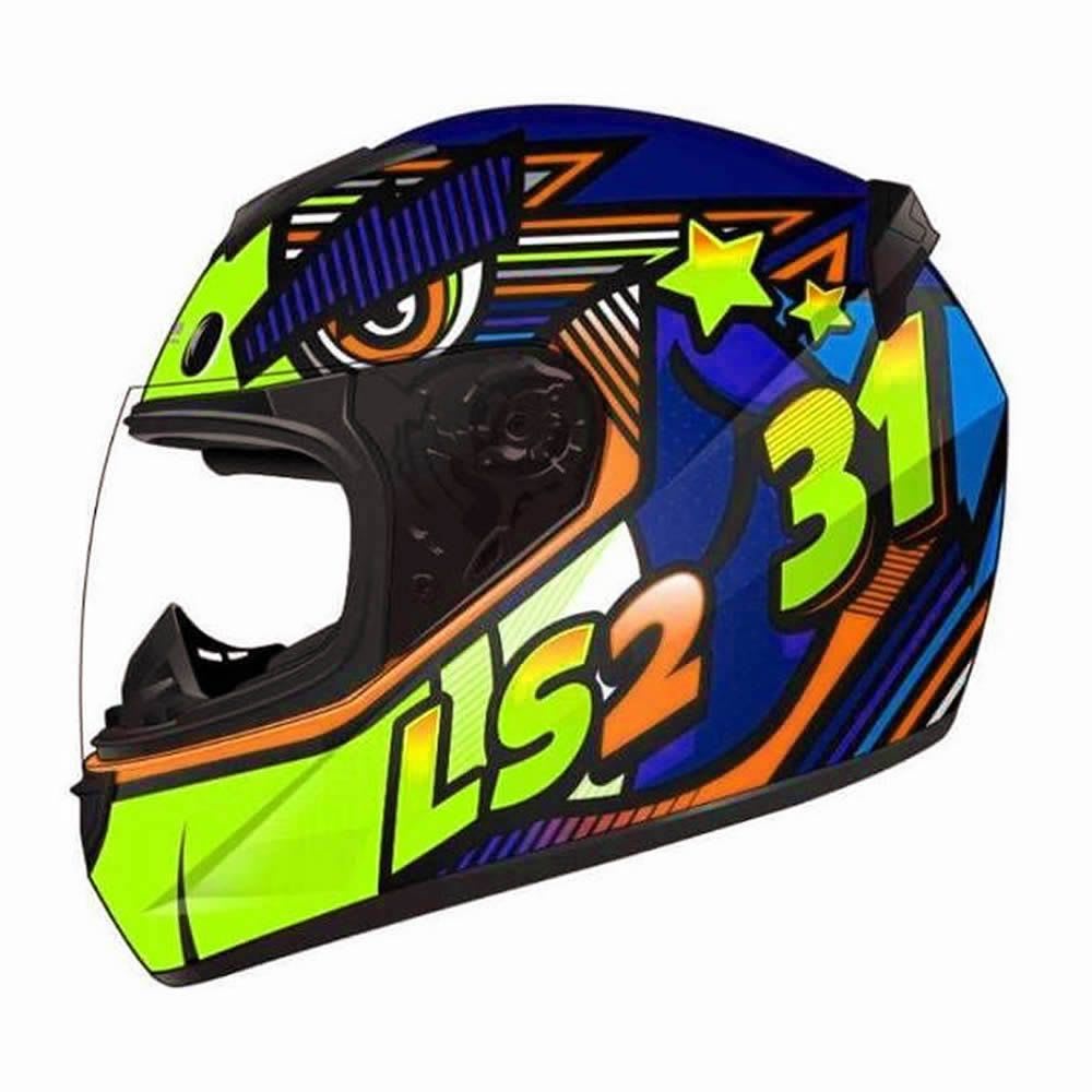 CASCO LS2 FF 352 KHAN AZUL MARINO AMARILLO