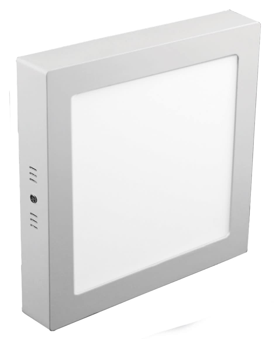 160666-9 PACK 10 UNID PLAFON SOBREPUESTO12W 16CM DIAM CUADRADO LUZ BLANCA