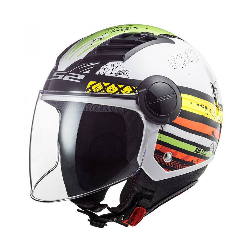 CASCO LS2 OF 562 AIRFLOW RONNIE BLANCO VERDE