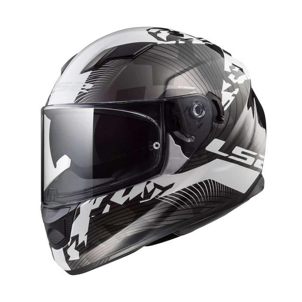 CASCO LS2 FF 320 STREAM EVO HYPE NEGRO BLANCO TITANIUM