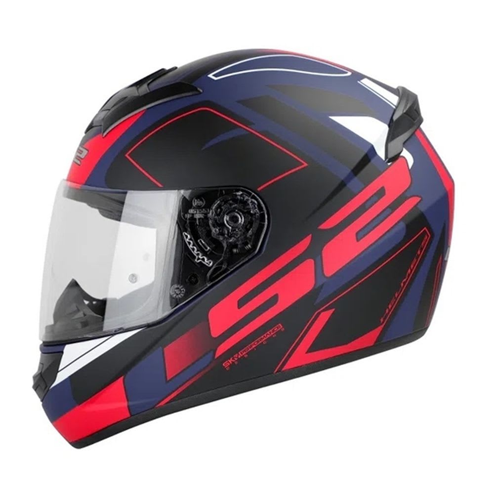 CASCO LS2 FF 352 CYPRESS AZUL MARINO ROJO